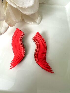 Mignonne Gavigan Madeline Wing Earrings Orange